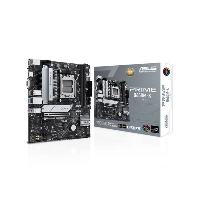 Picture of ASUS PRIME B650M-K AM5 AMD B650 Micro-ATX AMD Motherboard