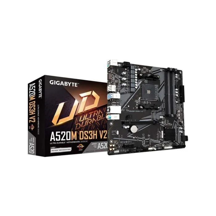 Picture of GIGABYTE A520M DS3H V2 AM4 AMD A520 Micro-ATX AMD Motherboard