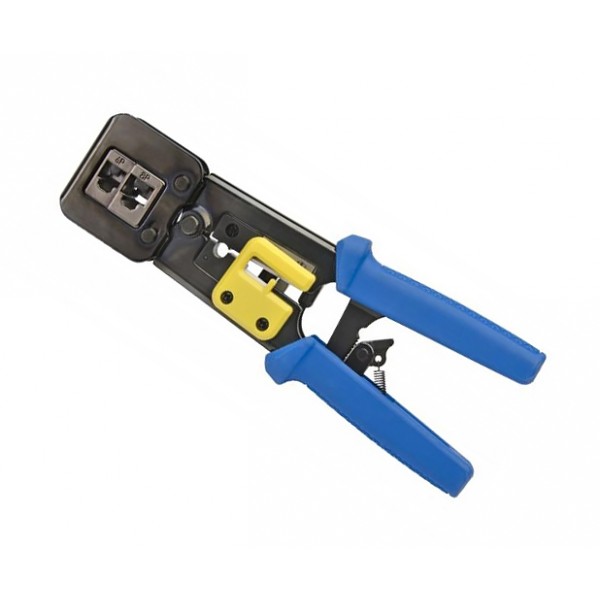 Picture of RJ45 Crimping Tool For Pass-Through Connectors With Extra Wire Stripper