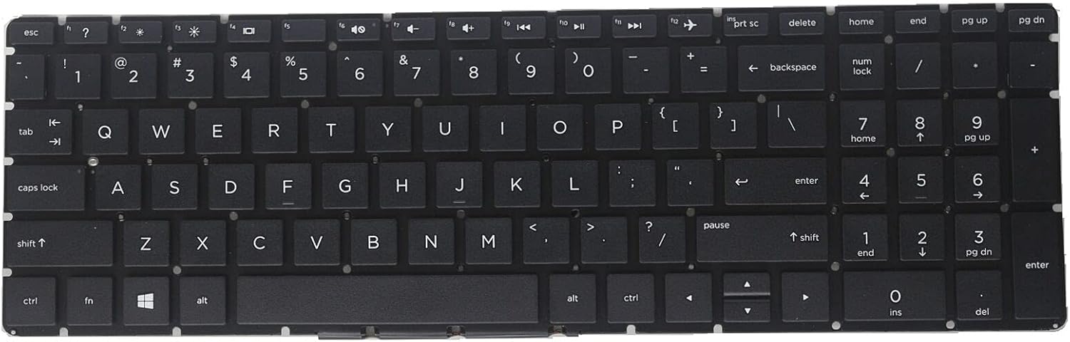 Picture of Laptop Replacement US Layout Non-Backlit Keyboard for HP PK132041A00 NSK-XDASC 01