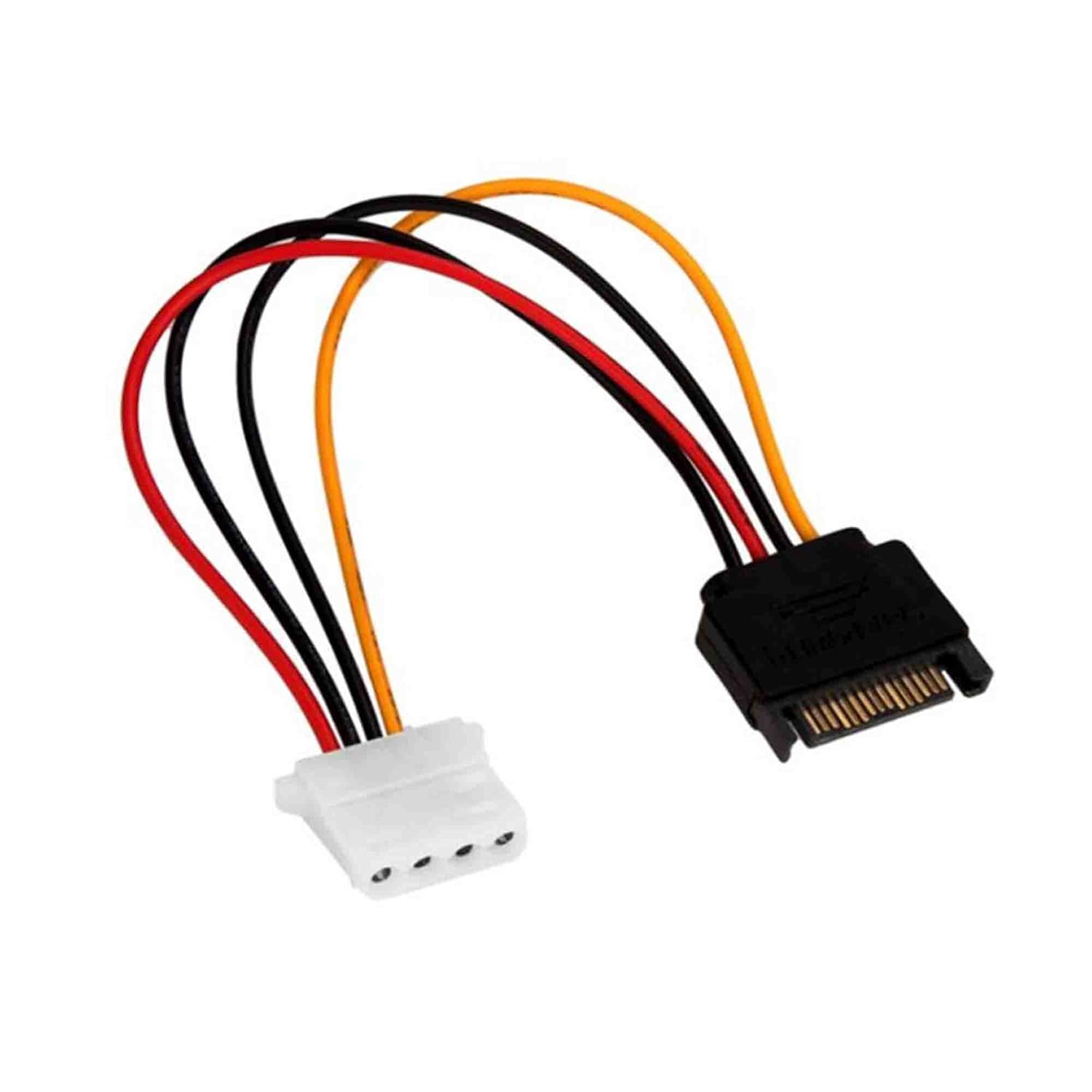 Picture of SATA 15pin Male Power Connecter to Molex IDE 4pin Female Adapter Cable