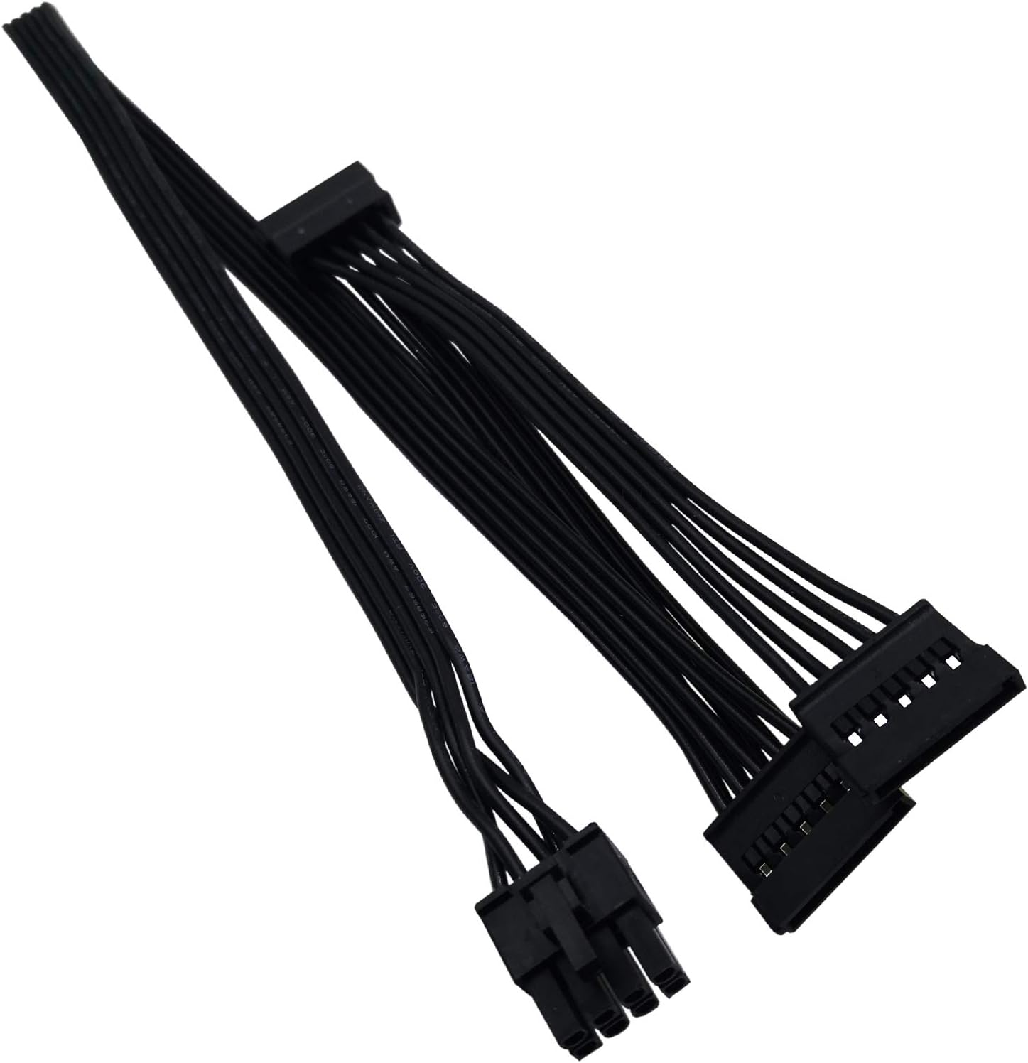 Picture of CPU 8 Pin to 3x 15 Pin SATA Hard Drive Power Adapter Cable for PSUs 20-in(50cm)